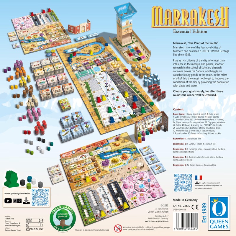 Queen Games Marrakesh Essential Edition, Strategy Board Game, 2-4 Players, Adults, Teens Ages 14+ - Image 3
